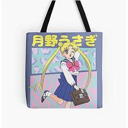Sailor Moon Bags - Tsukino Usagi Retro Tee All Over Print Tote Bag RB2008