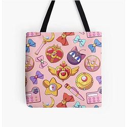 Sailor Moon Bags - Sailor Moon Pattern - Pink Version All Over Print Tote Bag RB2008