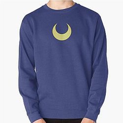 Sailor Moon Sweatshirts - Sailor Moon Symbol | Blue BG Pullover Sweatshirt RB2008