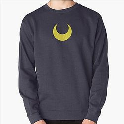 Sailor Moon Sweatshirts - Sailor Moon Symbol | Dark Blue BG Pullover Sweatshirt RB2008