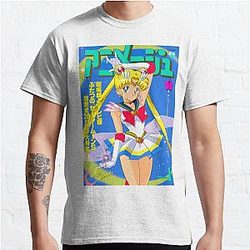 Sailor Moon T-Shirts - Super Sailor Moon Magazine Classic T-Shirt RB2008