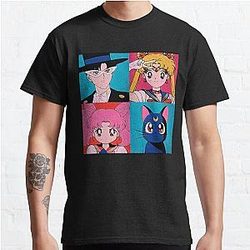 Sailor Moon T-Shirts - Sailor Moon Team Is Here Classic T-Shirt RB2008