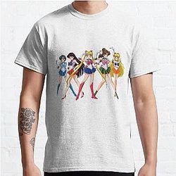 Sailor Moon T-Shirts - Aesthetic 90's Anime Sailor Moon Group Classic T-Shirt RB2008