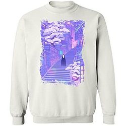 Ghibli Studio Sweatshirts - Kaonashi in sunset Pullover Sweatshirt