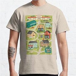 Schitts Creek T-Shirts – Schitt’s Creek Town Map Classic T-Shirt RB0112 [ID12332]