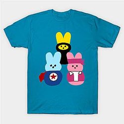 ゲームGrumpsマーチ - ゲームGrump Starbomb PeepsカラフルなTシャツ [ID12392]