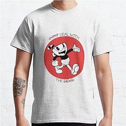 Cuphead T-Shirts - Cuphead Don’t deal with the devil Classic T-shirt [ID12448]