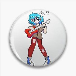 Sally Face Pins - Sally Face with guitar (more detailed) Pin RB0106 [ID8660]