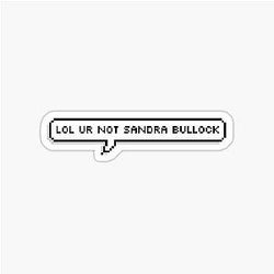 ur not Sandra Bullock Sticker