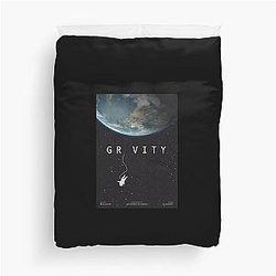 Gravity Alternative Poster Sandra Bullock George Clooney Alfonso Cuaron Nasa Astronaut Movie Poster Duvet Cover