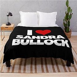 I Love Sandra Bullock Throw Blanket
