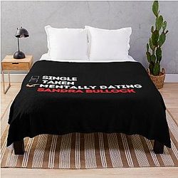 Mentally Dating Sandra Bullock Throw Blanket