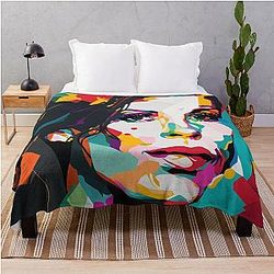 Sandra Bullock Art Throw Blanket