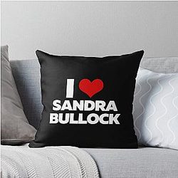 I Love Sandra Bullock Throw Pillow