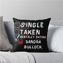 Mentally Dating Sandra Bullock Pillow