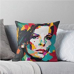 Sandra Bullock Art Throw Pillow