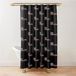 Mentally Dating Sandra Bullock White Font Shower Curtain