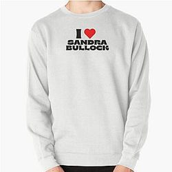 I Love Sandra Bullock Black Font Sweatshirt