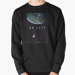 Gravity: Alternative Poster: Sandra Bullock and George Clooney in Alfonso Cuaron's Astronaut Movie Thriller Film Poster Pullover Sweater