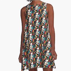 Sandra Bullock in Art A-Line Dress