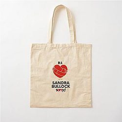 In a relationship with Sandra Bullock cotton tote bag