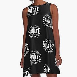 Santa Fe Klan Reggaeton Latino Gang Latin Trap Hip Hop White A-Line Dress