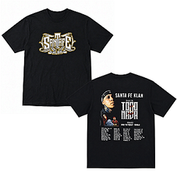 Black Tour Todo Y Nada DTNK0306 Santa Fe Klan T-Shirts