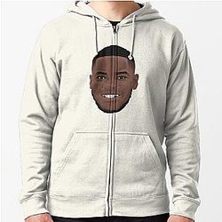 Santan Dave Jackets - Funny Face Classic Zipped Hoodie