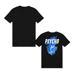 Psycho In Blue Fire DTNK1404 Santan Dave T-Shirts