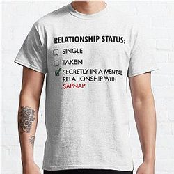 Sapnap T-Shirts - Secretly in mental Relationship with Sapnap Classic T-Shirt RB0909