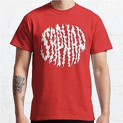 Sapnap T-Shirts - Sapnap Flame Name White Classic T-Shirt RB0909