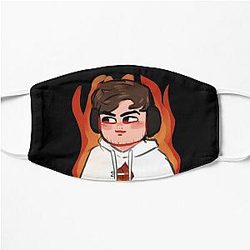 Sapnap Face Masks - Adorable Sapnap flame chibi fanart Flat Mask RB0909