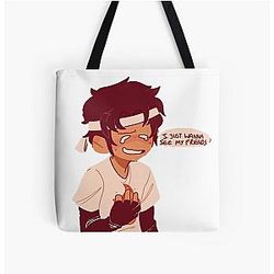 Sapnap Bags - Sapnap just wanna see my friends All Over Print Tote Bag RB0909