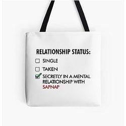 Sapnap Bags - Secretly in mental Relationship with Sapnap All Over Print Tote Bag RB0909