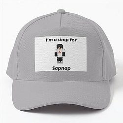 Sapnap Hats &amp; Caps - I'm a simp for Sapnap (White Base) Baseball Cap RB0909