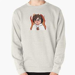 Sapnap Sweatshirts - Adorable Sapnap flame chibi fanart Pullover Sweatshirt RB0909