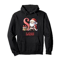 Christmas Letter Winter Girls Name Pullover Hoodie