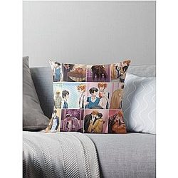 sasaki and miyano pack Throw Pillow