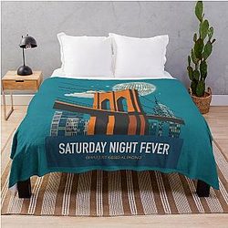 Saturday Night Fever Alternative Movie Poster Throw Blanket