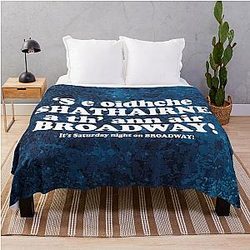 It's Saturday night on Broadway Throw Blanket