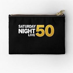 SNL Saturday Night Live 50 White Gold Zipper Pouch