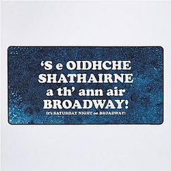It's Saturday night on Broadway Desk Mat