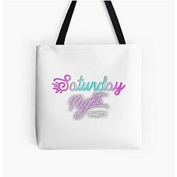 Saturday Night Party Over Print Tote Bag