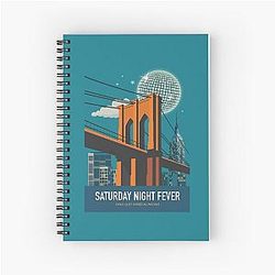 Saturday Night Fever Alternative Movie Poster Spiral Notebook
