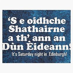 It's Saturday night in Edinburgh - Scottish Gaelic translation  Jigsaw Puzzle