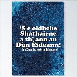 It's Saturday night in Edinburgh - Scottish Gaelic translation Poster