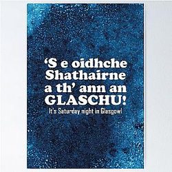 It's Saturday night in Glasgow, Scottish Gaelic translation, Poster
