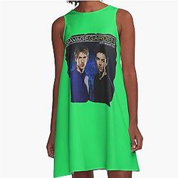 Bowersj Savage Garden Affirmation   T-Shirt A-Line Dress