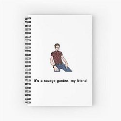 Peep Show Savage Garden Spiral Notebook