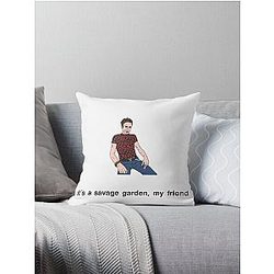 Peep Show Savage Garden Throw Pillow